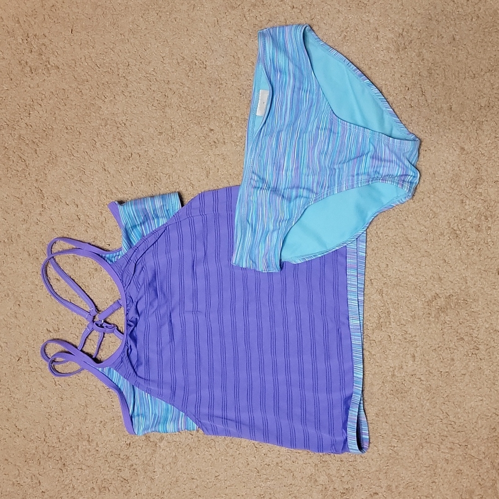 Free Country Girls size 12 tankini swimsuit